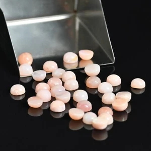 100% Natural Pink Opal Round Shape Calibrated Cabochons Loose Gemstone - Picture 1 of 16