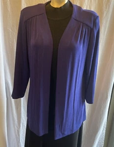 Womens Chicos Size 2 Travelers Royal Blue Jacket Open Front (Shell NOT included) - Picture 1 of 7