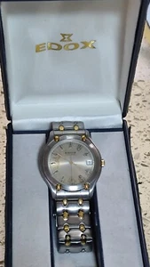 Edox Delfin Quartz Men watch WORKING 36mm Used - Picture 1 of 10