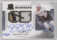 2013 Upper Deck The Cup Honorable Numbers /65 Emerson Etem #HN-EE Rookie Auto RC