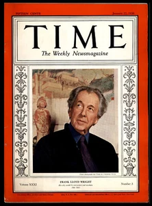 Time The Weekly News Magazine - January 17, 1938 - Frank Lloyd Wright - Picture 1 of 24