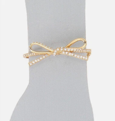 Brazalete Brazalete y Bolsa para el Polvo Kate Spade MINI ARCO DELGADO Dorado y Cristales Pavé Foto 1 de 4