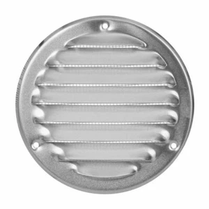 Alluminio Rotondo Aeratore Griglia 100mm/140mm Con Fly Schermo Piatto Condotto - Picture 1 of 2