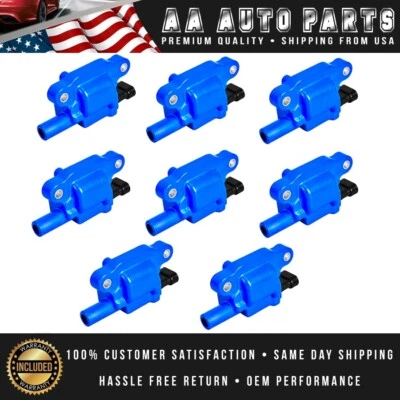 Set of 8 High Performance Ignition Coil For Chevrolet Tahoe Cadillac CTS UF413 - Image 1 of 4