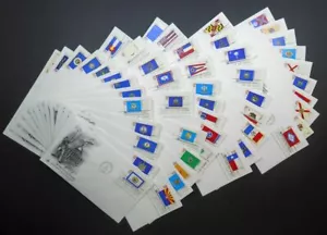 1976 State Flags set 50 covers Sc 1633-1682 FDCs with Artcraft DC cancels - Picture 1 of 6