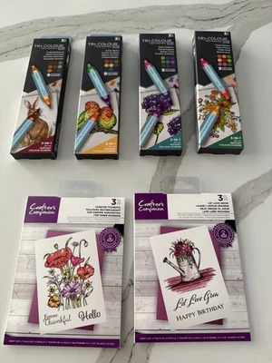 NUEVO Spectrum Noir de Crafters Companion - Juego de valor de marcador/sello TriColor Aqua Foto 1 de 4