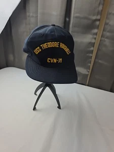 Vintage New Era USS Theodore Roosevelt CVN-71 Snapback Ball Cap Mütze Veteran USA GUC - Bild 1 von 9