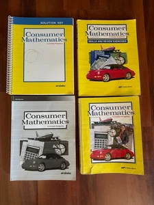 Abeka Consumer Math Second Edition 4-book Set Homeschool Christian Curriculum - Picture 1 of 3