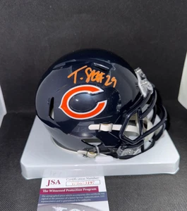TYRIQUE STEVENSON signed CHICAGO BEARS SPEED Mini Football Helmet COA JSA PROOF - Picture 1 of 6
