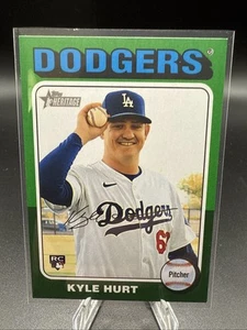 Topps Heritage High Number Kyle Hurt #609 Green Border RC Dodgers 2024 - Imagen 1 de 2