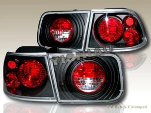 APTO PARA HONDA CIVIC 1996-00 CUPÉ 2 PUERTAS LUCES TRASERAS G2 JDM NEGRO - Imagen 1 de 2