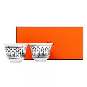 Hermes H Deco Coppa da tè Yunomi 62 ml 037033 set di 2 - Foto 1 di 4