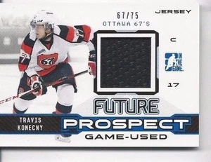 2014-15 ITG DRAFT PROSPECTS FUTURE PROSPECTS JERSEYS BLUE /75 TRAVIS KONECNY - Picture 1 of 1