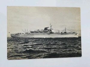 LLOYD TRIESTINO "M/N EUROPA" ALTE AK  - Bild 1 von 2