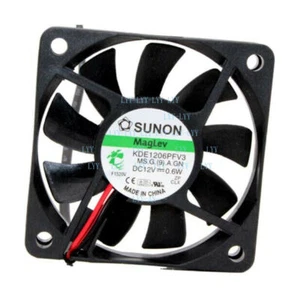 For SUNON KDE1206PFV3 DC 12V 0.6W 60*60*10MM 2-wire Ultra-quiet CPU Cooling Fan - Picture 1 of 4