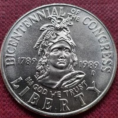 1989 D Bicentennial of the Congress Commemorative Half Dollar 50c High BU #79530 - Image 1 of 2