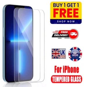 Tempered Glass For iPhone 6/7/8 11/12/13/14/15/16 PRO MAX Full Screen Protector - Picture 1 of 5