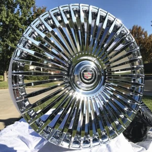 22x9 5x127 Chrome Multispoke Cadillac , Chevy Chrome XL Floaters Included - Picture 1 of 6