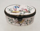 Antique Early European Enamel Snuff Box Porcelain Chinoserie As Is Chinese