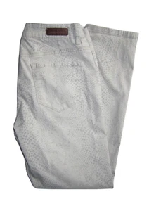 Women's Calvin Klein Snake Skin print Legging pants 12P Beige Preowned - Picture 1 of 4