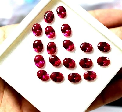 LOTE de 19 piezas de piedras preciosas sueltas rubí rojo natural de 19,00 quilates Mozambique certificado GGL Foto 1 de 3