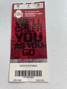 Ohio State Buckeyes vs Michigan State NCAA Football Ticket Stub November 2017 - Bild 1 von 3