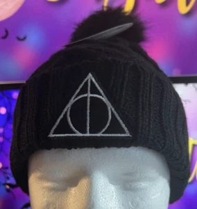 Harry Potter - Always - schwarze Mütze mit Bommel & Stickerei - Einheitsgröße - Neu mit Etikett - Bild 1 von 9