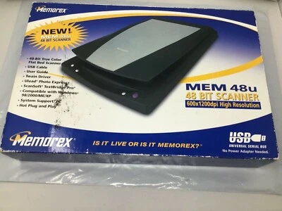 Memorex MEM48U Ultra-slim Flatbed 48-Bit True Color USB Scanner 600x1200dpi  - Image 1 of 4