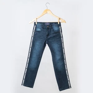 Denimic Jeans Medium Blue with Side Stripe Tape Kids Boys Denim Comfort Stretch - Picture 1 of 6