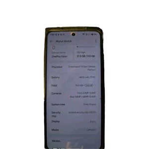 OnePlus Open 512 GB Nero (Verizon), LEGGERE Descrizione - Solo per parti di ricambio!! - Foto 1 di 5