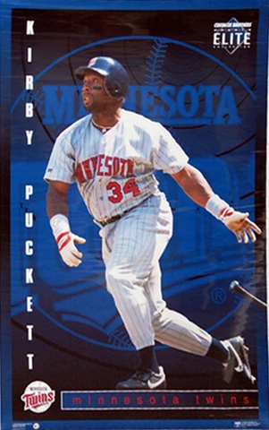 Kirby Puckett ELITE Minnesota Twins 1995 Vintage Costacos Brothers 23x35 POSTER Cover