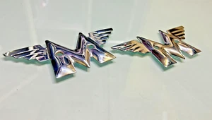 Juego de calcomanías monograma con insignia cromada tanque de combustible para Matchless G3 G9 G12 G80 ala M - Imagen 1 de 6