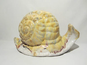 OLD LARGE CERAMIC SNAIL FAIENCE DECO BIG SNAIL SCHNECKE - Picture 1 of 6