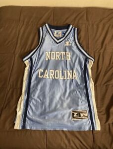 Vintage Starter North Carolina Tar Heels Basketball Jersey Kids Size Large