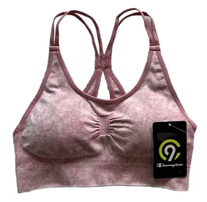 Champion Racerback Fashion Sports Bra Snowflake Rose Ranch Pink Seamless XS - Picture 1 of 6