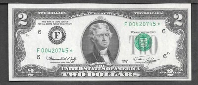 1976 $2 STAR Note, F00420745*  UNC - Image 1 of 2