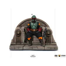 Iron Studios - Star Wars The Mandalorian - Estatua de lujo de Boba Fett on Throne...