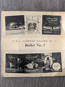 E.M.I. SAMPLER RECORD No7 BALLET No1 EMI 7" DEMO ESR 107 - Picture 1 of 4