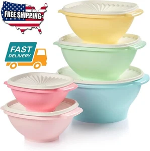 Contenedor de almacenamiento de alimentos de 10 piezas Home Kitchen Heritage Collection 5 tazones/5 tapas - Imagen 1 de 6