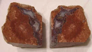 1930er 2 opalisierter brekzierter Ozeanjaspis 6 Pfund heilende Buchstützen Rock 45972 - Bild 1 von 6