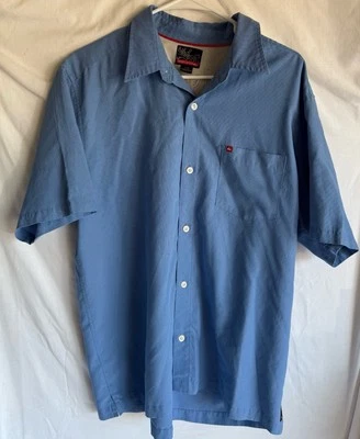 Quicksilver Shirt Mens Sz L Blue Surf Skate Coastal Beachy Relaxed - Image 1 of 3