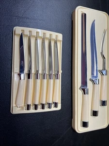 Vintage Carvel Hall by Bridell USA 3 pezzi set di posate/intaglio e set di coltelli 6 pezzi - Foto 1 di 24