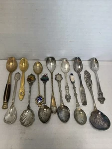 Collectible Souvenir Spoons Vintage, Lucerne, Wales, Edinburgh Castle - Picture 1 of 8