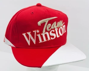 Vintage 90s NHRA Team Winston Drag Racing Snapback Hat Bazemore Chase Auth. NEW - Picture 1 of 10