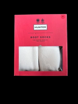 Hunter Original Bota Alta Calcetines Blancos Talla Mediana Nuevos en Caja Foto 1 de 4