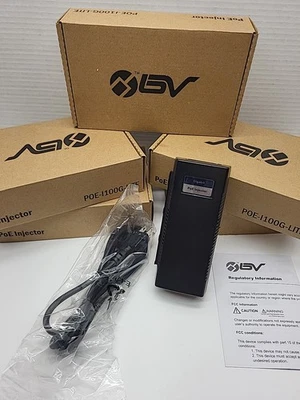 Lote de 5 inyectores BV-Tech POE-I100GL Gigabit PoE+ 30W POE con cable NUEVO EN CAJA Foto 1 de 4