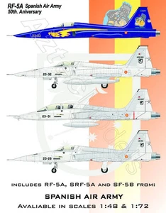 Aztec 48-033 Northrop F-5A/B Spain 1/48 scale decals - Picture 1 of 2