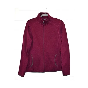 Eddie Bauer Purple Long Sleeve Full Zip Fleece Jacket Women’s XL Outdoor Camping - Picture 1 of 9