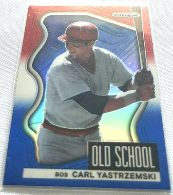 Prizm Baseball 2022 Carl Yastrzemski Boston Red Sox Old School rojo blanco y azul Foto 1 de 3