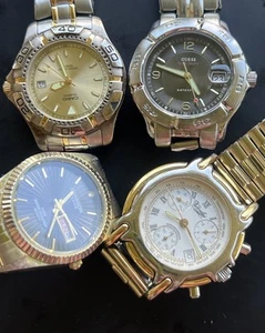 Watches Men’s Lot Of 4 Not Tested GUESS Casio Versailles Swanson Japan See Pics - Picture 1 of 9